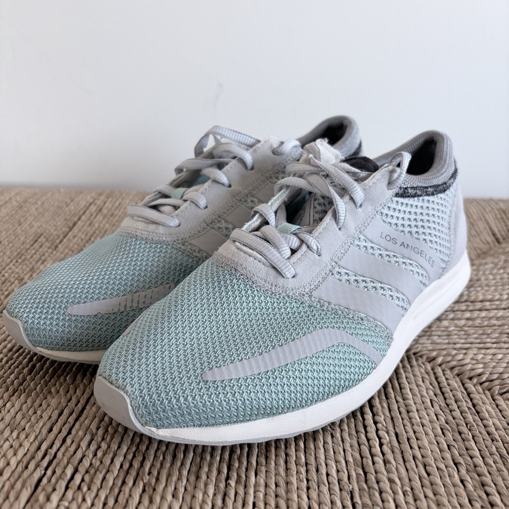 Adidas Originals Shoes Mens US 8.5 Los Angeles Grey Blue Running Sneakers Train
